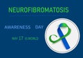 Neurofibromatosis awareness month. Template for background, banner, card, poster. Vector illustration