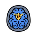 neuroimaging neuroscience neurology color icon vector illustration Royalty Free Stock Photo