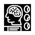 neuroimaging neuroscience neurology glyph icon vector illustration Royalty Free Stock Photo