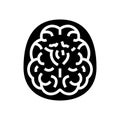 neuroimaging neuroscience neurology glyph icon vector illustration Royalty Free Stock Photo