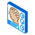 neuroimaging neuroscience neurology isometric icon vector illustration Royalty Free Stock Photo