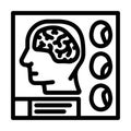 neuroimaging neuroscience neurology line icon vector illustration Royalty Free Stock Photo