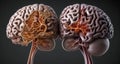 Neurological comparison - Healthy vs damaged brain