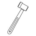 Neurological hammer icon, outline style