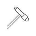 Neurological hammer line outline icon