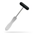 Neurological hammer. Medical instrument used to test reflexes. A realistic image. Isolated object. Vector.