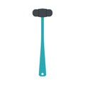 Neurological reflex hammer doctor flat vector icon. Test medical muscle hospital tool instrument diagnosis sign