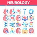 Neurology Medicine Collection Icons Set Vector