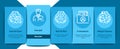 Neurology Medicine Onboarding Elements Icons Set Vector