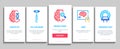 Neurology Medicine Onboarding Elements Icons Set Vector