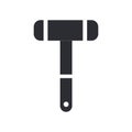 Neurology reflex hammer icon vector sign and symbol isolated on white background, Neurology reflex hammer logo concept