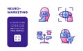 Neuromarketing gradient fill desktop icons