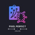 Neuromarketing strategies purple solid gradient desktop icon on black