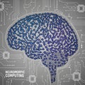 Neuromorphic computing mimicking human brain function with electronic Royalty Free Stock Photo