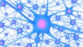 Neuron background. Nerve cells. Neurons. Neural network background. 3D-rendering.