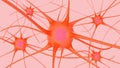Neuron background. Nerve cells. Neurons. Neural network background. 3D-rendering.