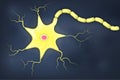 Neuron cell with axon illustration