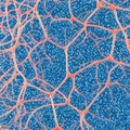 Neuron cell network model. Generative AI Royalty Free Stock Photo