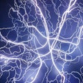 Neuron cell network model. Generative AI Royalty Free Stock Photo