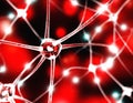 Neuron close-up, the work of the brain Royalty Free Stock Photo