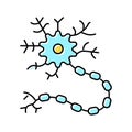 neuron human color icon vector illustration