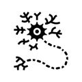 neuron human glyph icon vector illustration