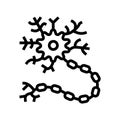 neuron human line icon vector illustration