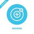 neuron icon vector. Thin line neuron outline icon vector illustration.neuron symbol for use on web and mobile apps, logo, print Royalty Free Stock Photo