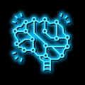 neuron knowledge brain neon glow icon illustration