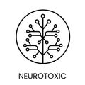 A neuron like circuit tree in vector, representing neurotoxic pathways, with an editable stroke Royalty Free Stock Photo