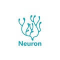Neuron Nerve Cell or Coral Seaweed logo design inspiration Royalty Free Stock Photo