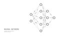 Neural net. Neuron network. Deep learning. Cognitive technology concept. Logical artificial intelligence memory Royalty Free Stock Photo