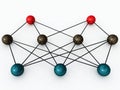 Neuron, neural network, nerve node, Royalty Free Stock Photo