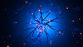 Neuron Synapse Connection - Microscopic View of Neural Network