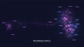 Neuron system model. Neural net structure. Research of the human nerve network. Digital artificial organism. Human mind