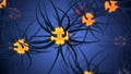 Neuronal activity in the brain Royalty Free Stock Photo