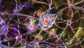 Neuronal intranuclear inclusions, 3D illustration