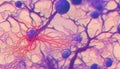 Neurons, brain cells, neural network, 3D illustration