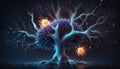 Neurons cells concept. Generative AI