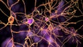 Neurons of Dorsal striatum, 3D illustration. Dorsal striatum is a nucleus in the basal ganglia