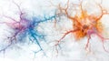 Neurons firing and communicating, a visualization of complex brain network activity