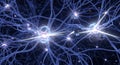 Neural network illustration showing brain activity and synaptic connections in detail Royalty Free Stock Photo