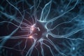 neurons making synapse, nervous system sending electrical impulses or electric pulse, Neural connections, neurotransmitters, brain