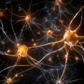 neurons and synapse like stuctures depicting brain chemistry, generative AI