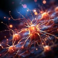 Neurons and synapse like stuctures depicting brain chemistry