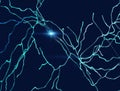 Neurons, synapses, neural network circuit of neurons, brain, degenerative diseases, Parkinson