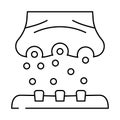 neurotransmitters neuroscience neurology line icon vector illustration