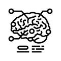 neurotraumatology health research line icon vector illustration