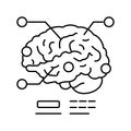 neurotraumatology health research line icon vector illustration