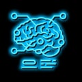 neurotraumatology health research neon glow icon illustration